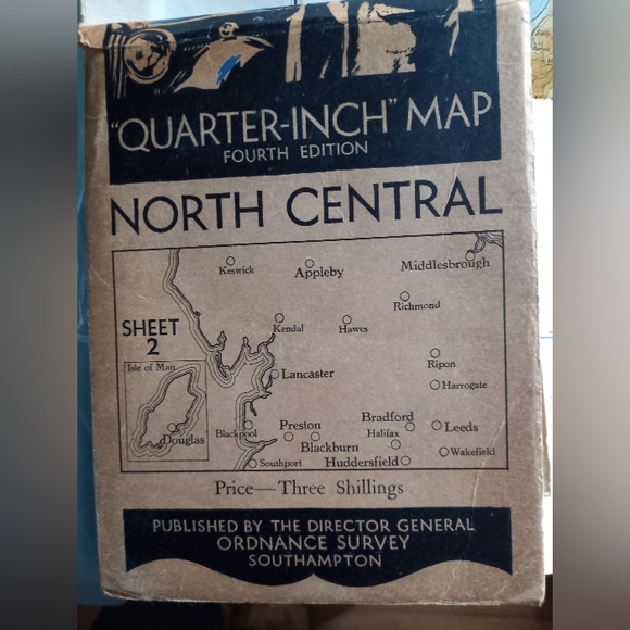 Old Ordnance Survey map Quarter inch maps sheet 1 and 2 - Picture 3 of 8